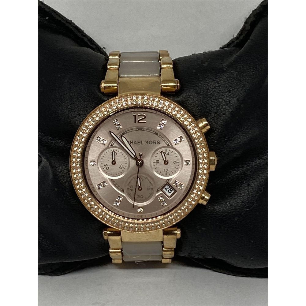 Michael Kors Parker MK5896 Womens Stainless Steel Analog Dial Quartz Watch XWO3 - Picture 3 of 12